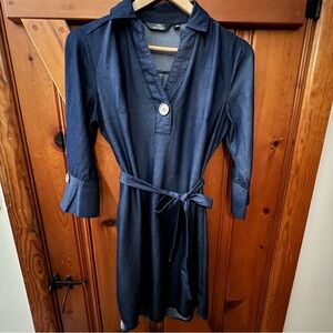 Mlle Gabrielle Shirt Dress with Tie Waist